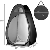 Portable Outdoor Pop-up Toilet Dressing Fitting Room Privacy Shelter Tent Black