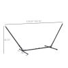 Portable Hammock Stand with Adjustable Steel Stand, Portable and Heavy Duty for Indoor Outdoor Use, Black