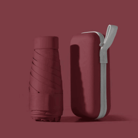 Umbrella With Storage Case (Color: Burgandy)